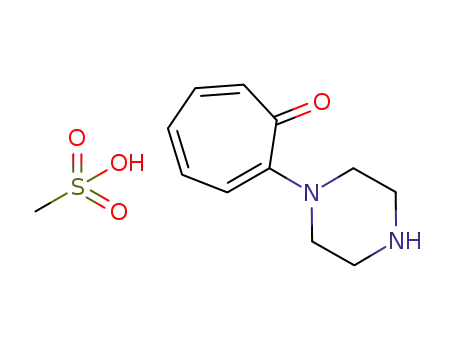 Molecular Structure of 80100-70-5 (2,4,6-Cycloheptatrien-1-one, 2-(1-piperazinyl)-, monomethanesulfonate)