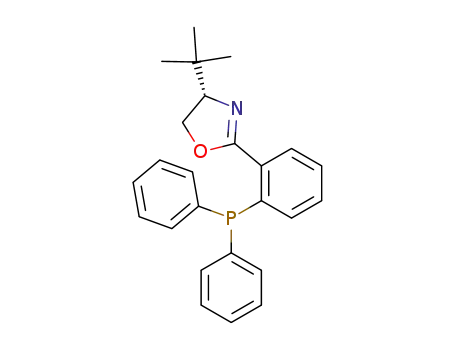 Molecular Structure of 148461-16-9 ((4S)-tert-Butyl-2-[2-(diphenylphosphino)phenyl]-4,5-dihydrooxazole)