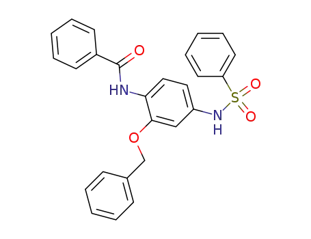 Molecular Structure of 112764-74-6 (Benzamide, N-[2-(phenylmethoxy)-4-[(phenylsulfonyl)amino]phenyl]-)