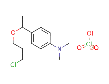 Molecular Structure of 94670-19-6 (Benzenamine, 4-[1-(3-chloropropoxy)ethyl]-N,N-dimethyl-, perchlorate)