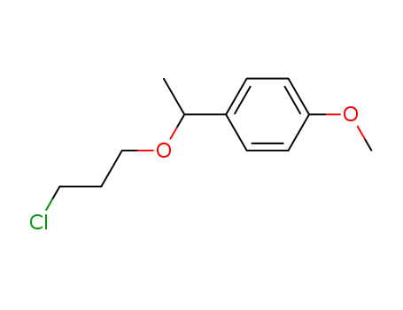 Molecular Structure of 94670-24-3 (Benzene, 1-[1-(3-chloropropoxy)ethyl]-4-methoxy-)