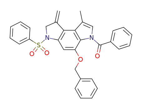 6-benzoyl-5-(benzyloxy)-1,2-dihydro-8-methyl-1-methylidene-3-(phenylsulfonyl)-3H-pyrrolo<3,2-e>indole