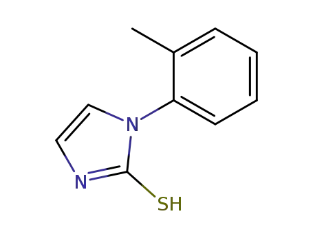 Molecular Structure of 25372-14-9 (1-(2-METHYLPHENYL)-1H-IMIDAZOLE-2-THIOL)
