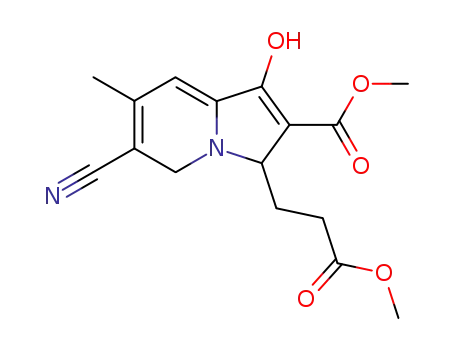2-(methoxycarbonyl)-3-<2'-(methoxycarbonyl)ethyl>-6-cyano-7-methyl-1,5-dioxo-Δ6(8)-tetrahydroindolizine