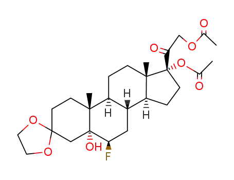 17,21-diacetoxy-3,3-ethanediyldioxy-6β-fluoro-5-hydroxy-5α-pregnan-20-one