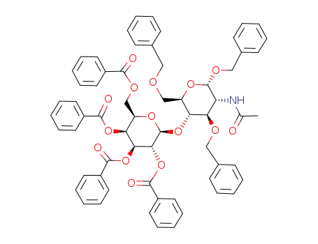 benzyl 2-acetamido-3,6-di-O-benzyl-2-deoxy-4-O-(2,3,4,6-tetra-O-benzoyl-β-D-galactopyranosyl)-α-D-glucopyranoside