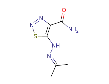 4-carbamoyl-5-isopropylidenehydrazino-1,2,3-thiadiazole
