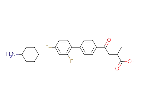 4-(2',4'-Difluoro-biphenyl-4-yl)-2-methyl-4-oxo-butyric acid; compound with cyclohexylamine
