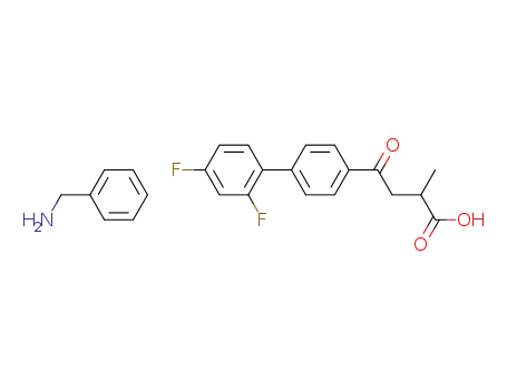 4-(2',4'-Difluoro-biphenyl-4-yl)-2-methyl-4-oxo-butyric acid; compound with benzylamine