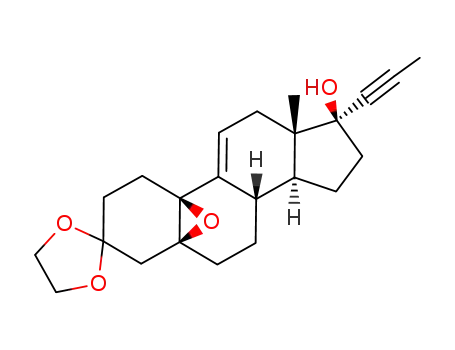 5β,10β-epoxy-3,3-ethylenedioxy-17β-hydroxy-17α-(1-propynyl)estra-9(11)-ene