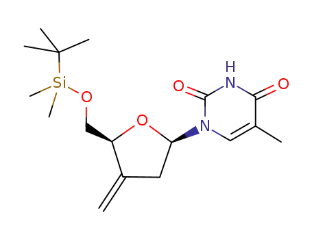 1-[(2R,5S)-5-(tert-Butyl-dimethyl-silanyloxymethyl)-4-methylene-tetrahydro-furan-2-yl]-5-methyl-1H-pyrimidine-2,4-dione