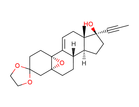 Estr-9(11)-en-3-one, 5,10-epoxy-17-hydroxy-17-(1-propynyl)-, cyclic 1,2-ethanediyl acetal, (5a,10a,17b)-