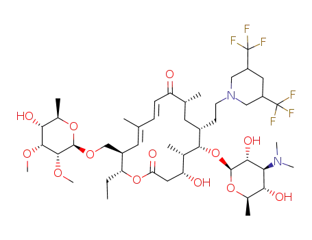 20-Deoxo-20-(3,5-bis(trifluoromethyl)piperidynyl)desmycosin