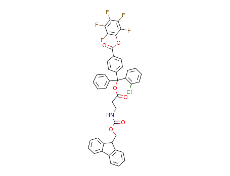Nα-fluoren-9-ylmethoxycarbonyl-β-alanine-(2-chloro-4'-(carboxypentafluorophenoxy)triphenyl) methyl ester
