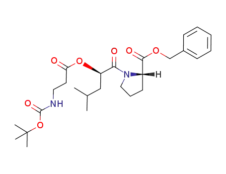 (S)-1-[(R)-2-(3-tert-Butoxycarbonylamino-propionyloxy)-4-methyl-pentanoyl]-pyrrolidine-2-carboxylic acid benzyl ester