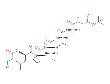 3-Amino-propionic acid (R)-1-((S)-2-{(1S,2S)-1-[((S)-1-{[(S)-2-(N'-tert-butoxycarbonyl-hydrazino)-1-methyl-2-oxo-ethyl]-methyl-carbamoyl}-2-methyl-propyl)-methyl-carbamoyl]-2-methyl-butylcarbamoyl}-pyrrolidine-1-carbonyl)-3-methyl-butyl ester