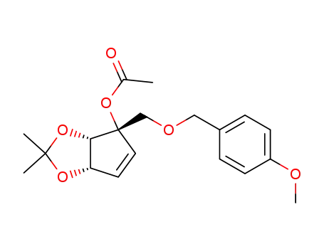 Acetic acid (3aS,4S,6aS)-4-(4-methoxy-benzyloxymethyl)-2,2-dimethyl-4,6a-dihydro-3aH-cyclopenta[1,3]dioxol-4-yl ester