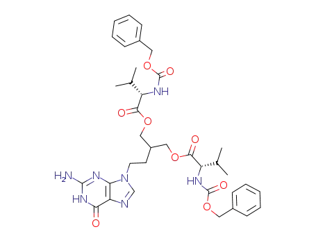 (S)-2-Benzyloxycarbonylamino-3-methyl-butyric acid 4-(2-amino-6-oxo-1,6-dihydro-purin-9-yl)-2-((S)-2-benzyloxycarbonylamino-3-methyl-butyryloxymethyl)-butyl ester
