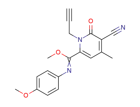 5-Cyano-N-(4-methoxy-phenyl)-4-methyl-6-oxo-1-prop-2-ynyl-1,6-dihydro-pyridine-2-carboximidic acid methyl ester