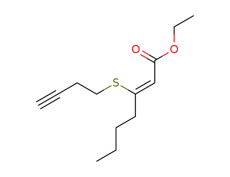 (Z)-3-But-3-ynylsulfanyl-hept-2-enoic acid ethyl ester