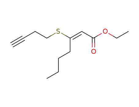 (E)-3-But-3-ynylsulfanyl-hept-2-enoic acid ethyl ester