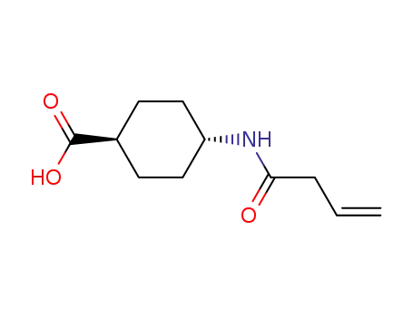 Molecular Structure of 189504-64-1 (Cyclohexanecarboxylic acid, 4-[(1-oxo-3-butenyl)amino]-, trans-)