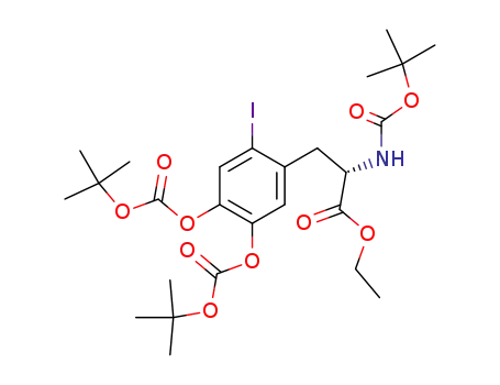 N-(tert-butoxycarbonyl)-3,4-di(tert-butoxycarbonyloxy)-6-iodo-L-phenylalanine ethyl ester