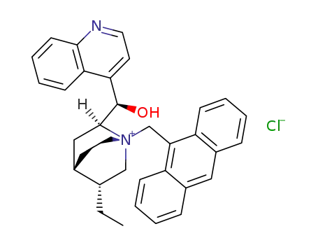 (2S,5R,1'R)-1-(9-anthracenyl)methyl-5-ethyl-2-<1-hydroxy-1-(quinol-4-yl)>methyl-1-azoniabicyclo<2.2.2>octane chloride