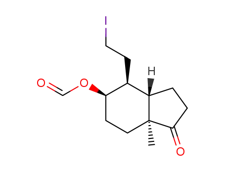 (3aS,7aS)-5-formyloxy-4α-(2'-iodoethyl)-1-oxo-3a,4,5,6,7,7a-hexahydro-7a-methylindan
