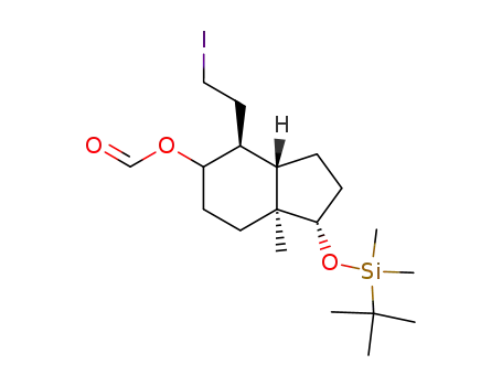 (3aS,7aS)-5-formyloxy-4α-(2'-iodoethylene)-1-[tert-(butyldimethyl)silyloxy]-3a,4,5,6,7,7a-hexahydro-7a-methylindan