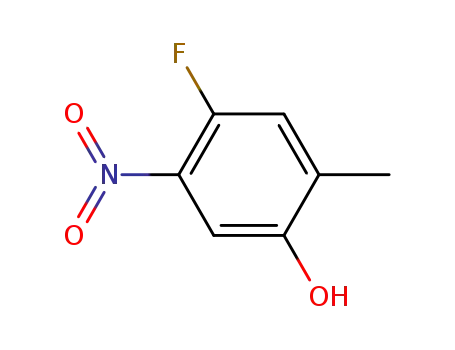 Molecular Structure of 122455-84-9 (4-FLUORO-6-METHYL-3-NITROPHENOL)