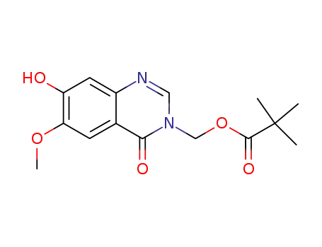 Molecular Structure of 193002-25-4 (7-Hydroxy-6-methoxy-3-[(pivaloyloxy)methyl]-3,4-dihydroquinazolin-4-one)