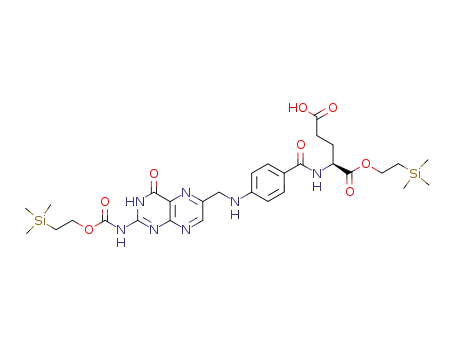 α-[2-(trimethylsilyl)ethoxy]-2-N-[2-(trimethylsilyl)ethoxycarbonyl]folic acid