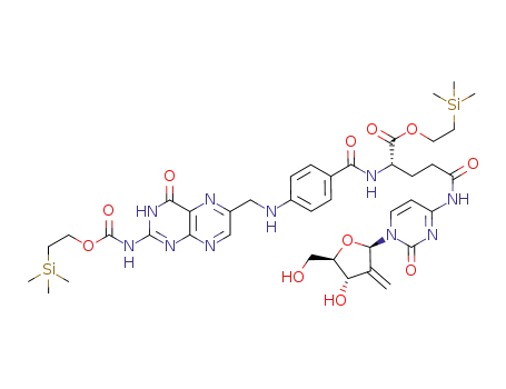 1-(2-deoxy-2-methylene-β-D-erythro-pentofuranosyl)-4-N-[γ-[α-[2-(trimethylsilyl)ethoxy]-2-N-[2-(trimethylsilyl)ethoxycarbonyl]folyl]]cytosine
