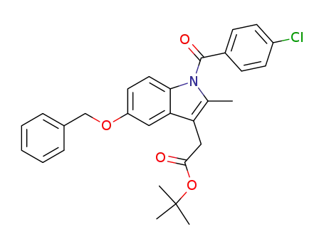 t-butyl 5-benzyloxy-1-(chlorobenzoyl)-2-methyl indole acetate