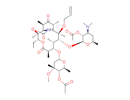 2',4"-O-diacetyl-6-O-allyl-11,12-cyclocarbamate erythromycin A