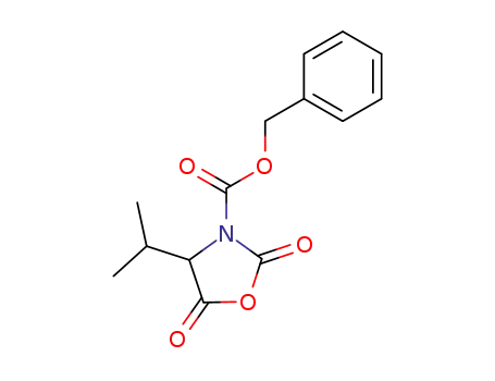 Molecular Structure of 394210-42-5 (3-Oxazolidinecarboxylic acid, 4-(1-methylethyl)-2,5-dioxo-, phenylmethyl
ester)