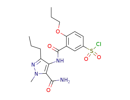 4-(5-chlorosulfonyl-2-n-propoxybenzamido)-1-methyl-3-n-propylpyrazole-5-carboxamide