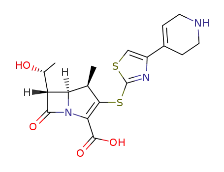 (4R,5S,6S)-6-[(1R)-1-hydroxyethyl]-4-methyl-7-oxo-3-{[4-(1,2,3,6-tetrahydropyridin-4-yl)-1,3-thiazol-2-yl]thio}-1-azabicyclo[3.2.0]hept-2-ene-2-carboxylic acid