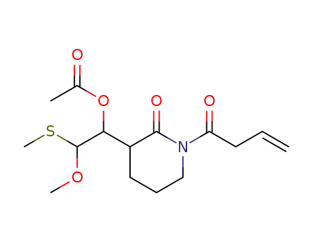 acetic acid 1-[1-(but-3-enoyl)-2-oxopiperidin-3-yl]-2-methoxy-2-(methylsulfanyl)ethyl ester
