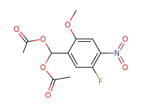 acetic acid acetoxy-(5-fluoro-2-methoxy-4-nitro-phenyl)-methyl ester