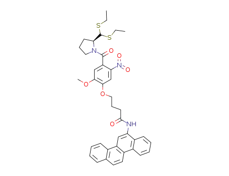 4-{4-[2-(bis-ethylsulfanyl-methyl)-pyrrolidine-1-carbonyl]-2-methoxy-5-nitro-phenoxy}-N-chrysen-6-yl-butyramide