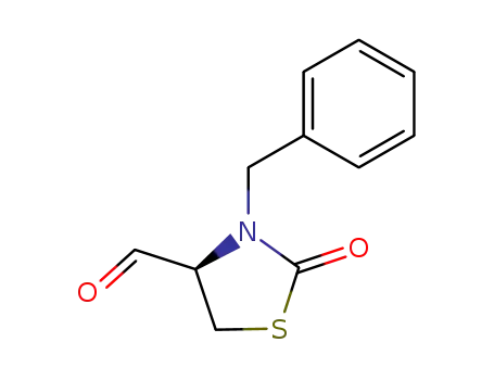 Molecular Structure of 541508-56-9 (4-Thiazolidinecarboxaldehyde, 2-oxo-3-(phenylmethyl)-, (4R)-)
