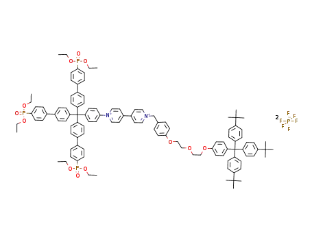 1-{4-[tris{4-(4-phosphonodiethoxyphenyl)phenyl}methyl]phenyl}-(4-(2-(2-(4-[tris{4-t-butylphenyl}methyl]phenoxy)ethoxy)ethoxy)benzyl)-4,4'-bipyridinium bis(hexafluorophosphate)