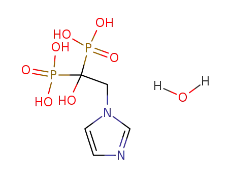 Phosphonic acid,P,P'-[1-hydroxy-2-(1H-imidazol-1-yl)ethylidene]bis-, hydrate (1:1)