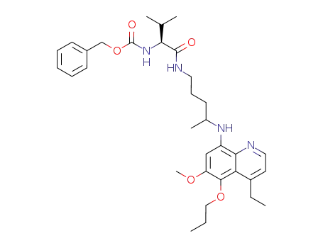 {(S)-1-[4-(4-Ethyl-6-methoxy-5-propoxy-quinolin-8-ylamino)-pentylcarbamoyl]-2-methyl-propyl}-carbamic acid benzyl ester