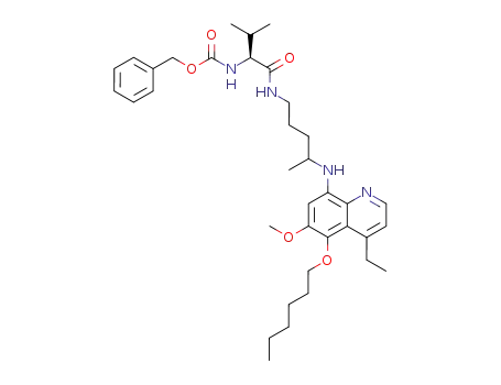 {(S)-1-[4-(4-Ethyl-5-hexyloxy-6-methoxy-quinolin-8-ylamino)-pentylcarbamoyl]-2-methyl-propyl}-carbamic acid benzyl ester