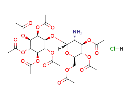 Acetic acid (1S,2R,3R,4S,5S,6R)-2,3,4,5-tetraacetoxy-6-((2R,3R,4R,5S,6R)-4,5-diacetoxy-6-acetoxymethyl-3-amino-tetrahydro-pyran-2-yloxy)-cyclohexyl ester; hydrochloride