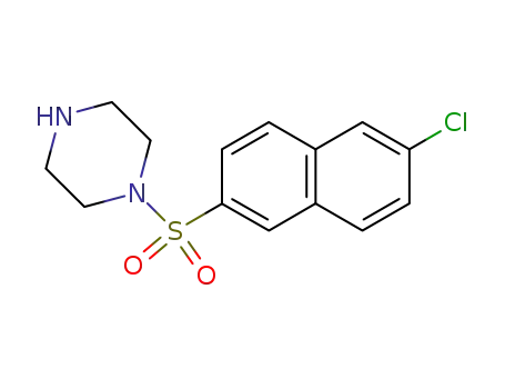 Molecular Structure of 203521-17-9 (1-[(6-CHLORO-2-NAPHTHALENYL)SULFONYL]PIPERAZINE)
