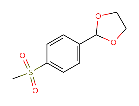 Molecular Structure of 184908-97-2 (1,3-Dioxolane, 2-[4-(methylsulfonyl)phenyl]-)